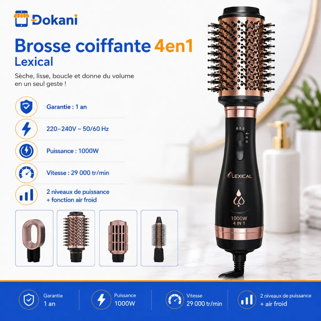 Brosse Coiffante 4en1 Lexical- 1000W (2).webp