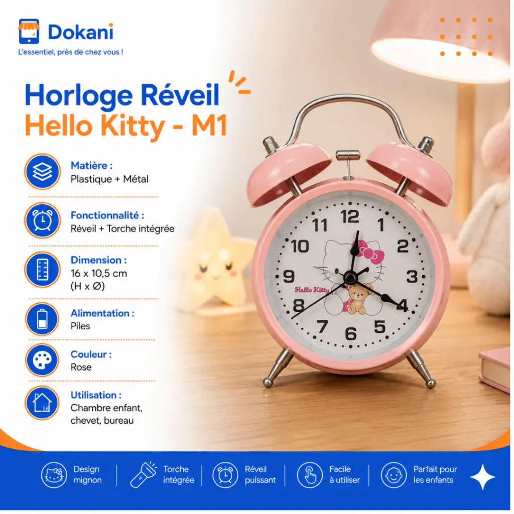 Horloge Réveil Hello Kitty - M1 (3).webp