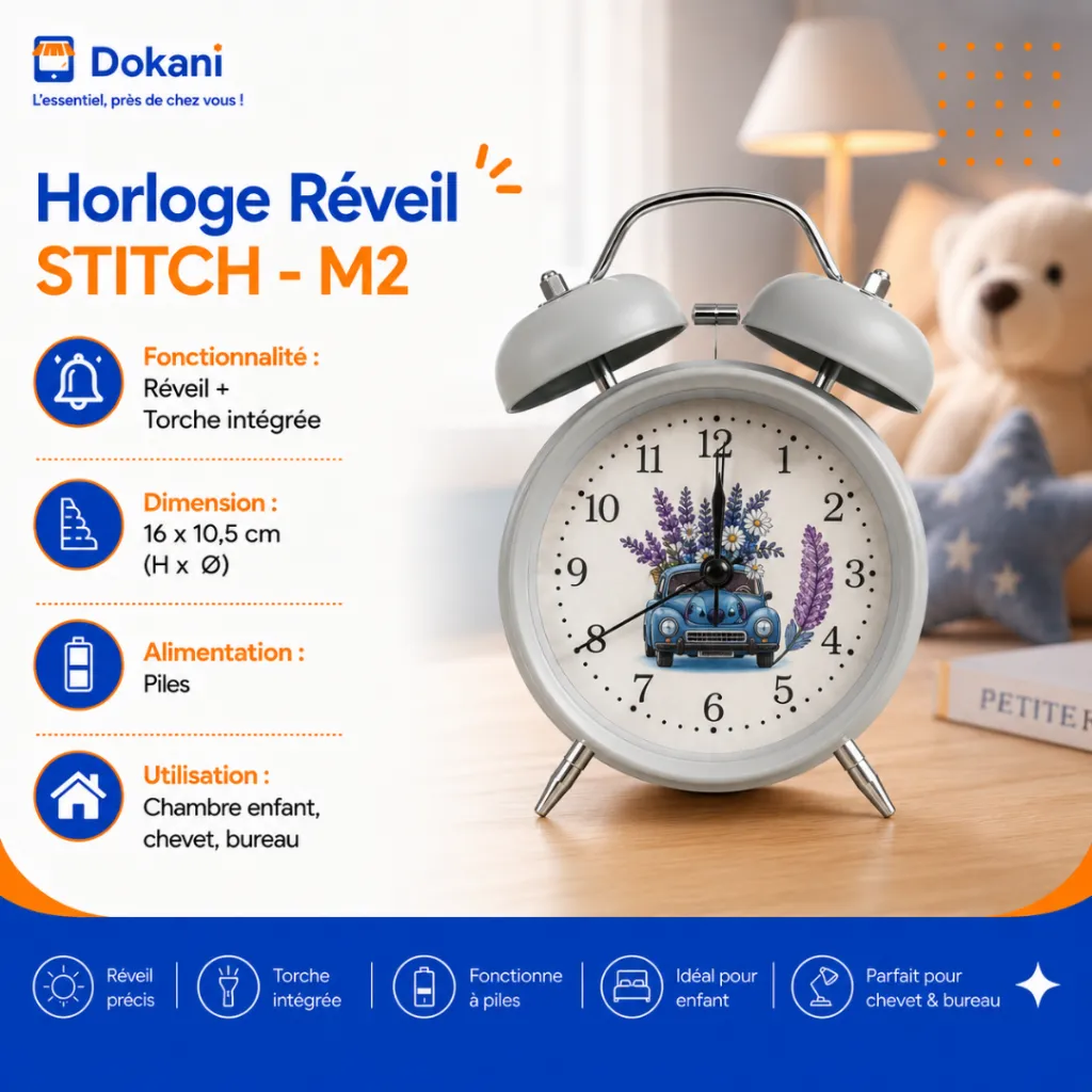 Horloge Réveil STITCH - M2.webp