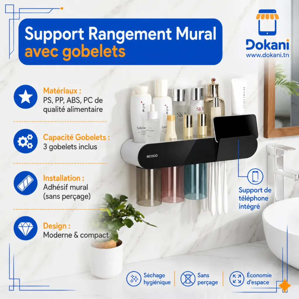 Support rangement mural avec 3 gobelets.webp