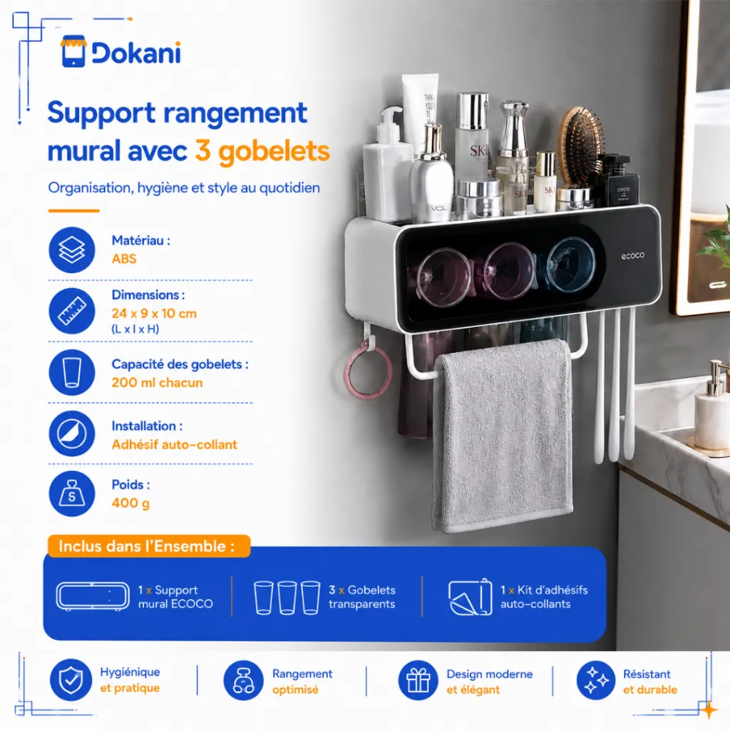 Support rangement mural avec 3 gobelets.webp
