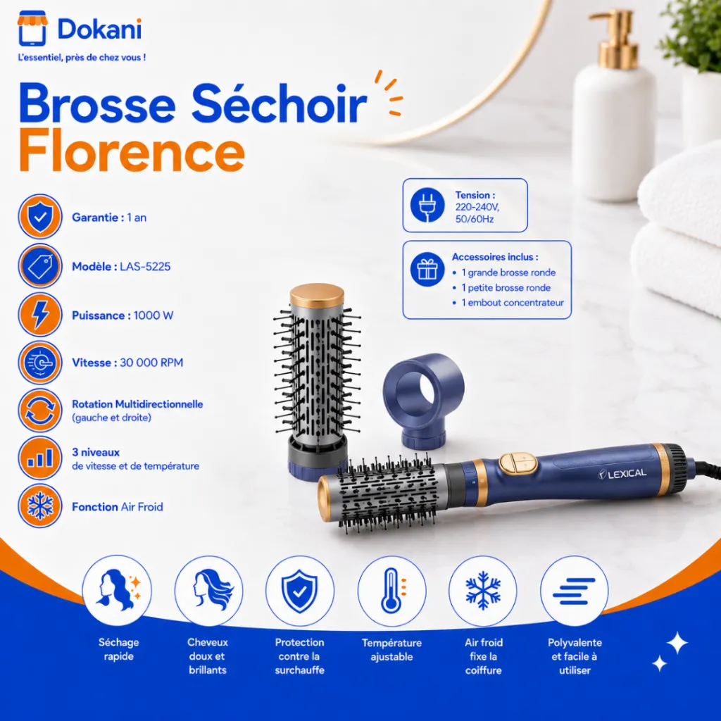 Coffret Brosse Rotatif 3en1Lexical - 1000 W - Bleu.webp