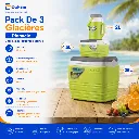 Pack De 3 Glacières - Pinnacle - Isolé Portable – BPA Free – 25L4.5L2L - Vert (2).webp