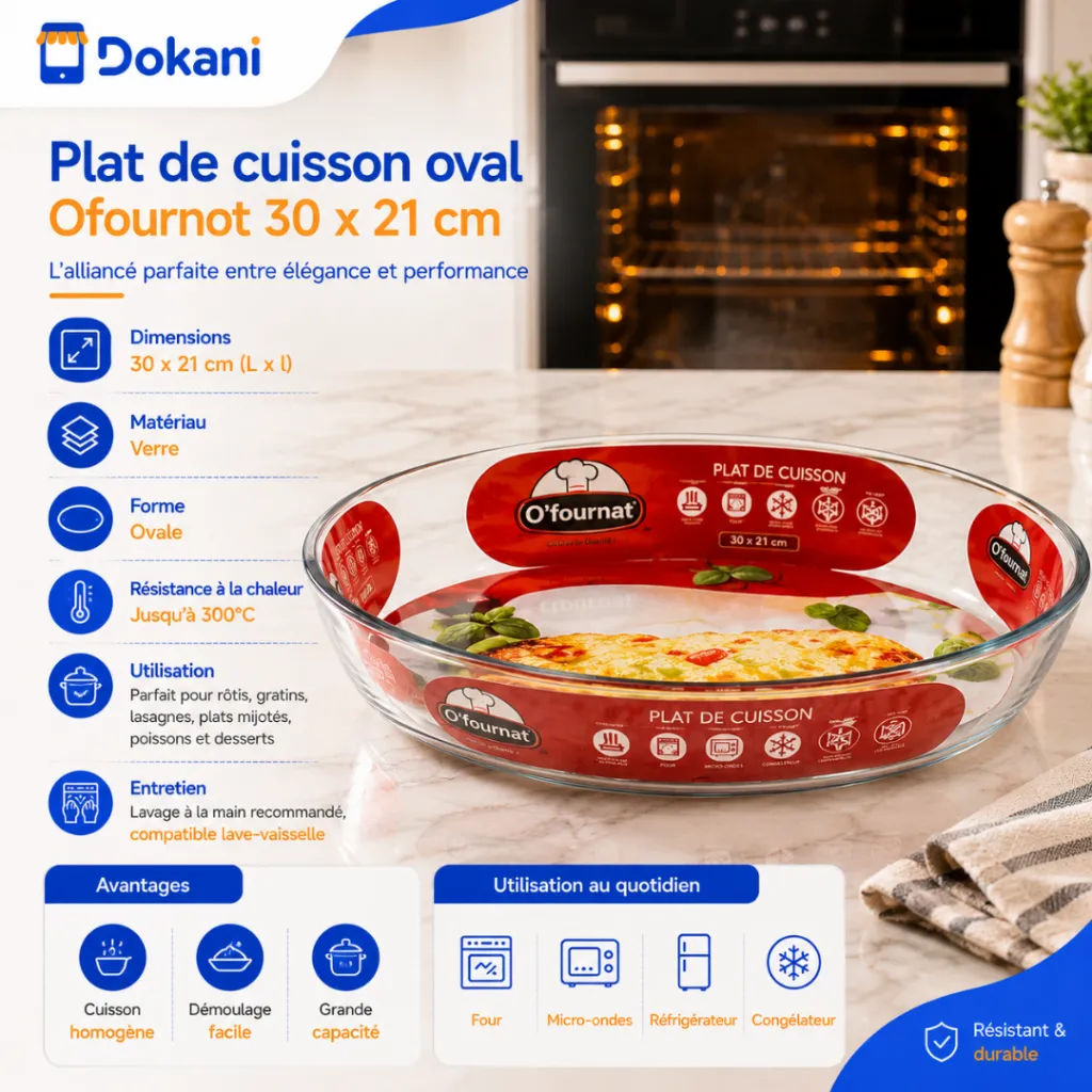 Plat de Cuisson Oval Ofournot 30 x 21 cm (2).webp