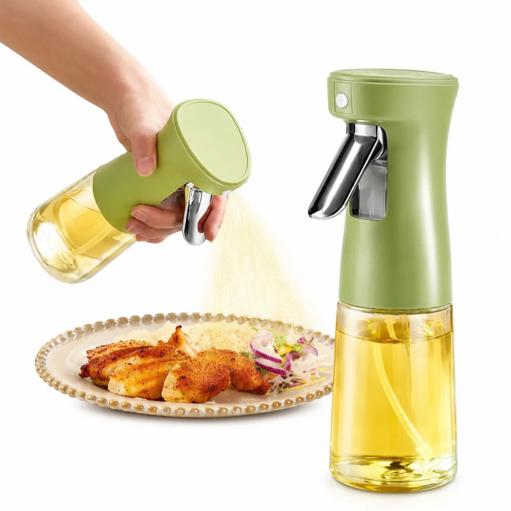 Vaporisateur Huile Et Vinaigre En Verre -300 ml - Vert (3).webp