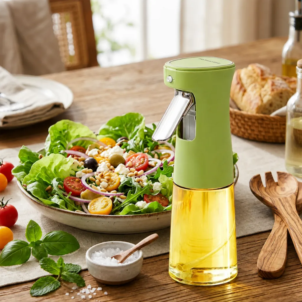 Vaporisateur Huile Et Vinaigre En Verre -300 ml - Vert (2).webp