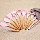 Set D'ustensiles De Cuisine En Silicone Rose 12 Pièces (2).webp