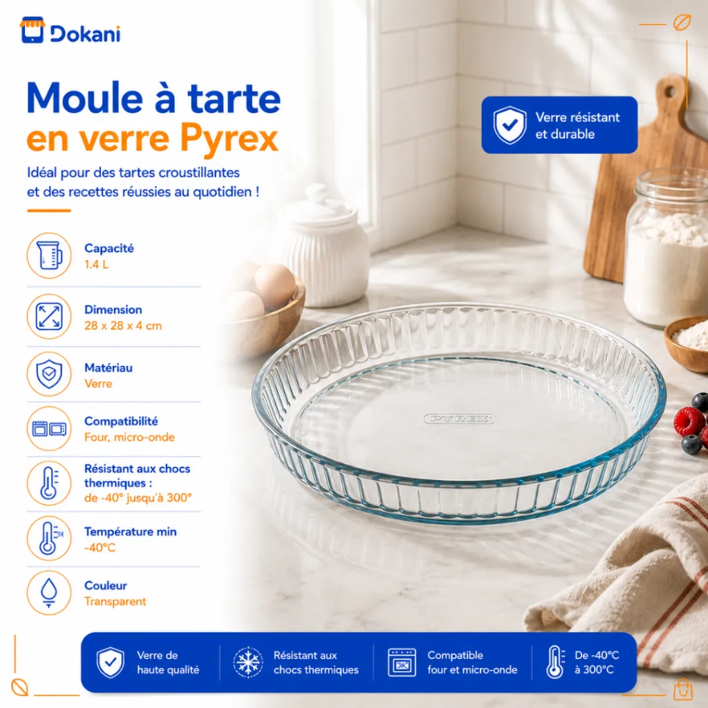 Moule A Tarte En Verre Pyrex 28 cm.webp
