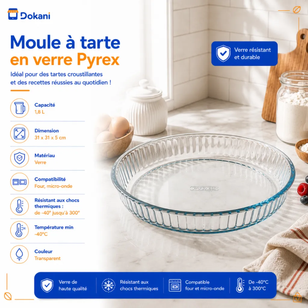 Moule A Tarte En Verre Pyrex 31 cm.webp