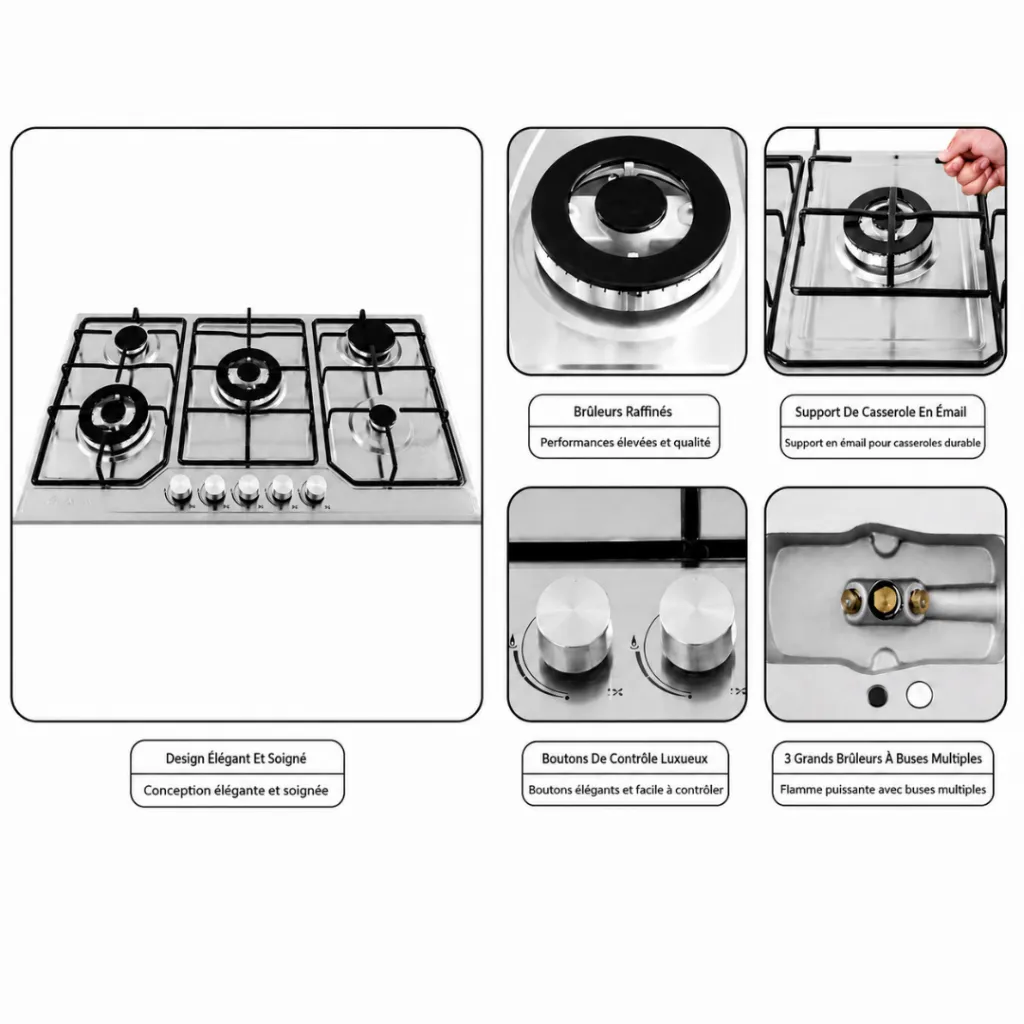 Plaque de Cuisson Encastrable 5 Feux- Lexical.webp
