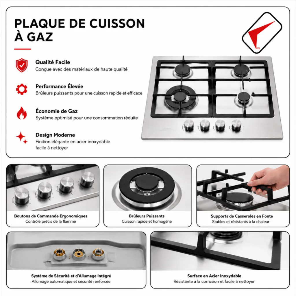Plaque de Cuisson Encastrable 4 Feux- Lexical (6).webp