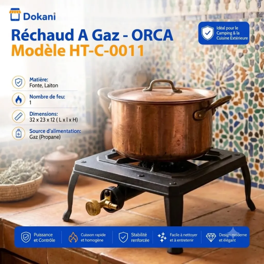 Réchaud A Gaz En Fonte ORCA 1 Feu.webp