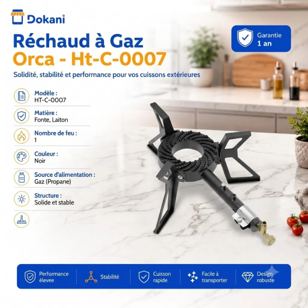 Réchaud A Gaz En Fonte- 3 pieds- ORCA.webp