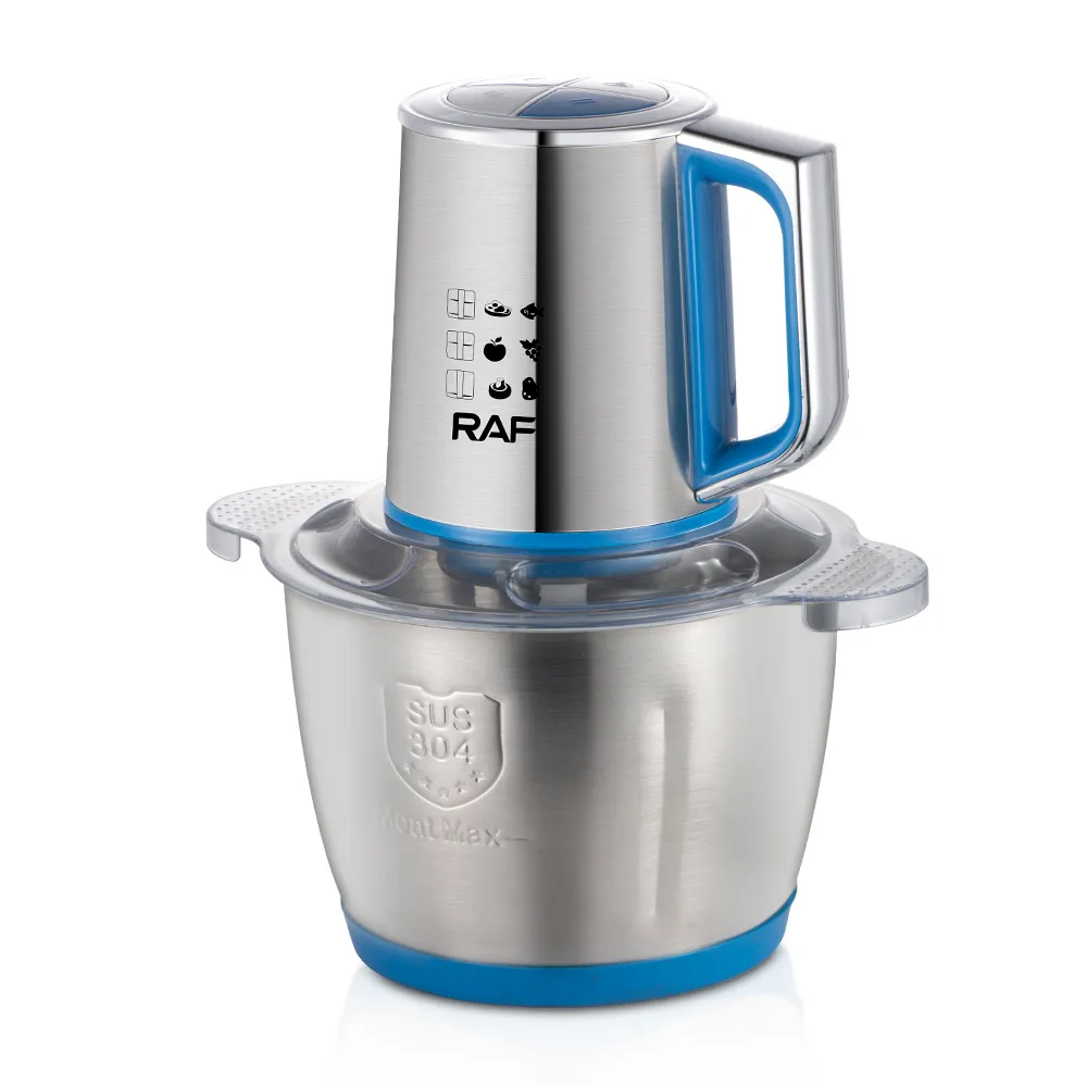 Hachoir Electrique En Inox RAF - 3L - 1000W - Bleu.webp