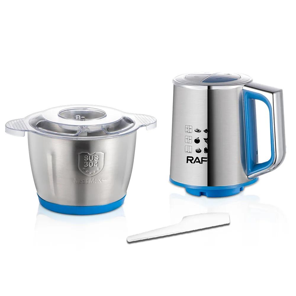 Hachoir Electrique En Inox RAF - 3L - 1000W - Bleu 2.webp