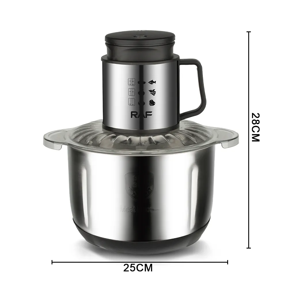 Hachoir Electrique En Inox RAF - 5L - 1000W 3.webp