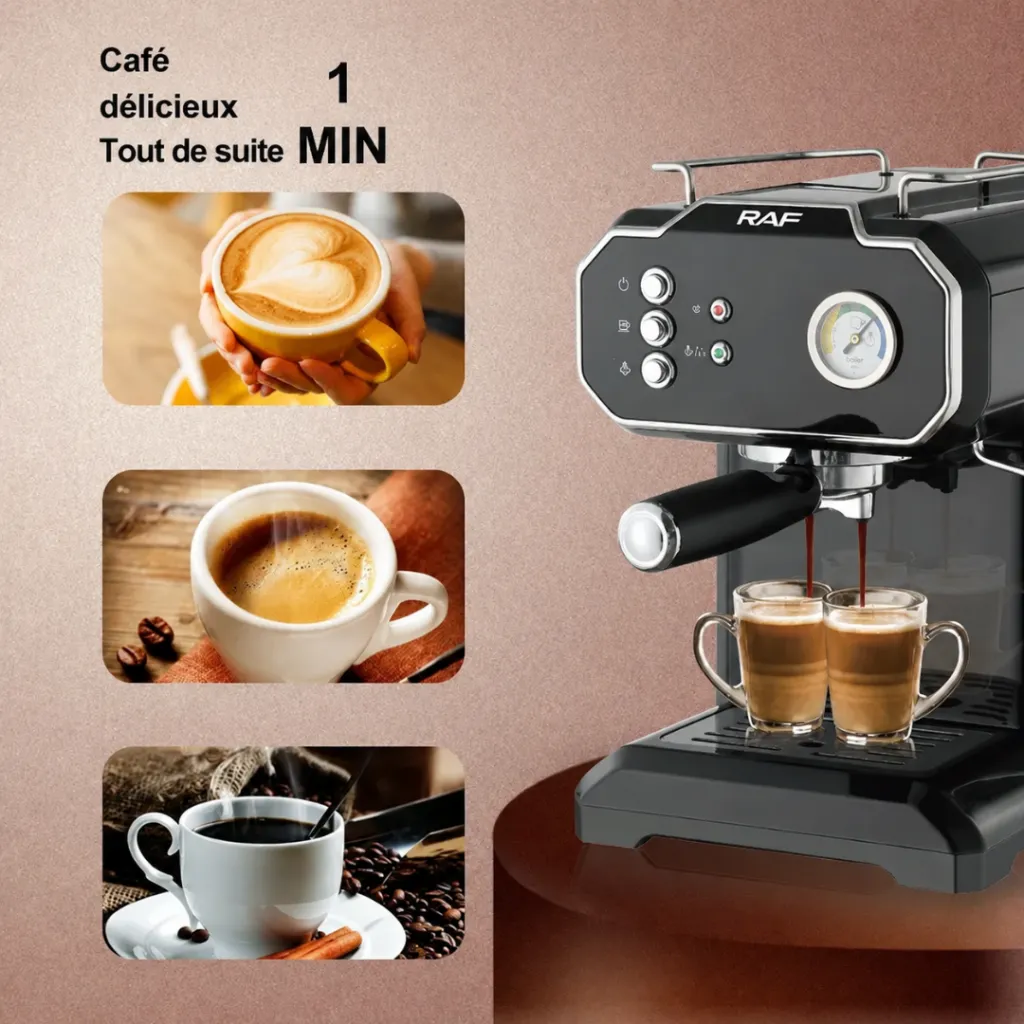 Machine A Café Expresso 3 En 1 RAF - 2 L - 850 W -R-104B- Noir (3).webp