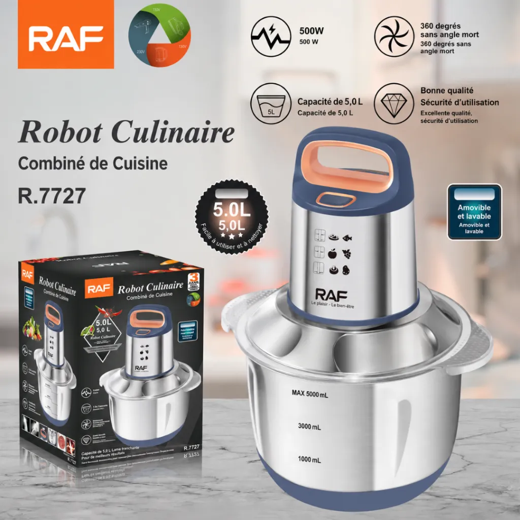 Hachoir Electrique En Inox RAF - 5L - 500W (3).webp