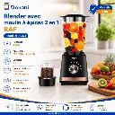 Blender Avec Moulin A Epices 2 EN 1 RAF - 450 W - 1,5 L - Noir.webp