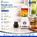 Blender Avec Moulin A Epices 2 EN 1 RAF - 450 W - 1,5 L - Blanc.webp