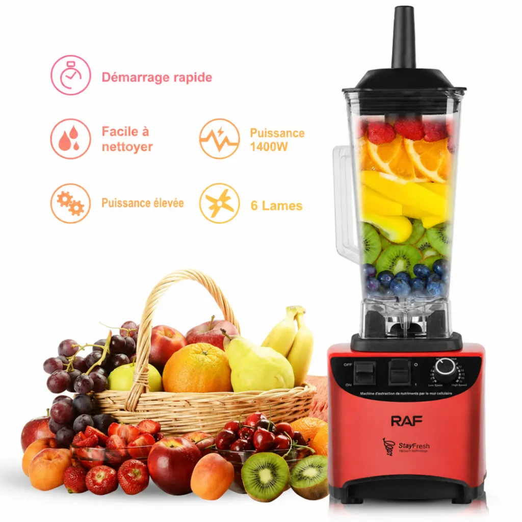 Blender RAF R.2804 2,5L 1400W-15 vitesses- Rouge.webp