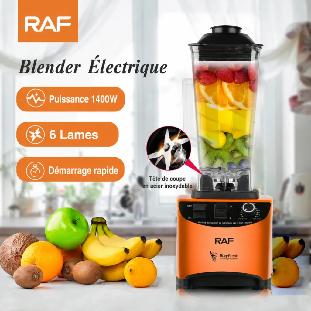 Blender RAF R.2804 2,5L 1400W-15 vitesses- Orange.webp