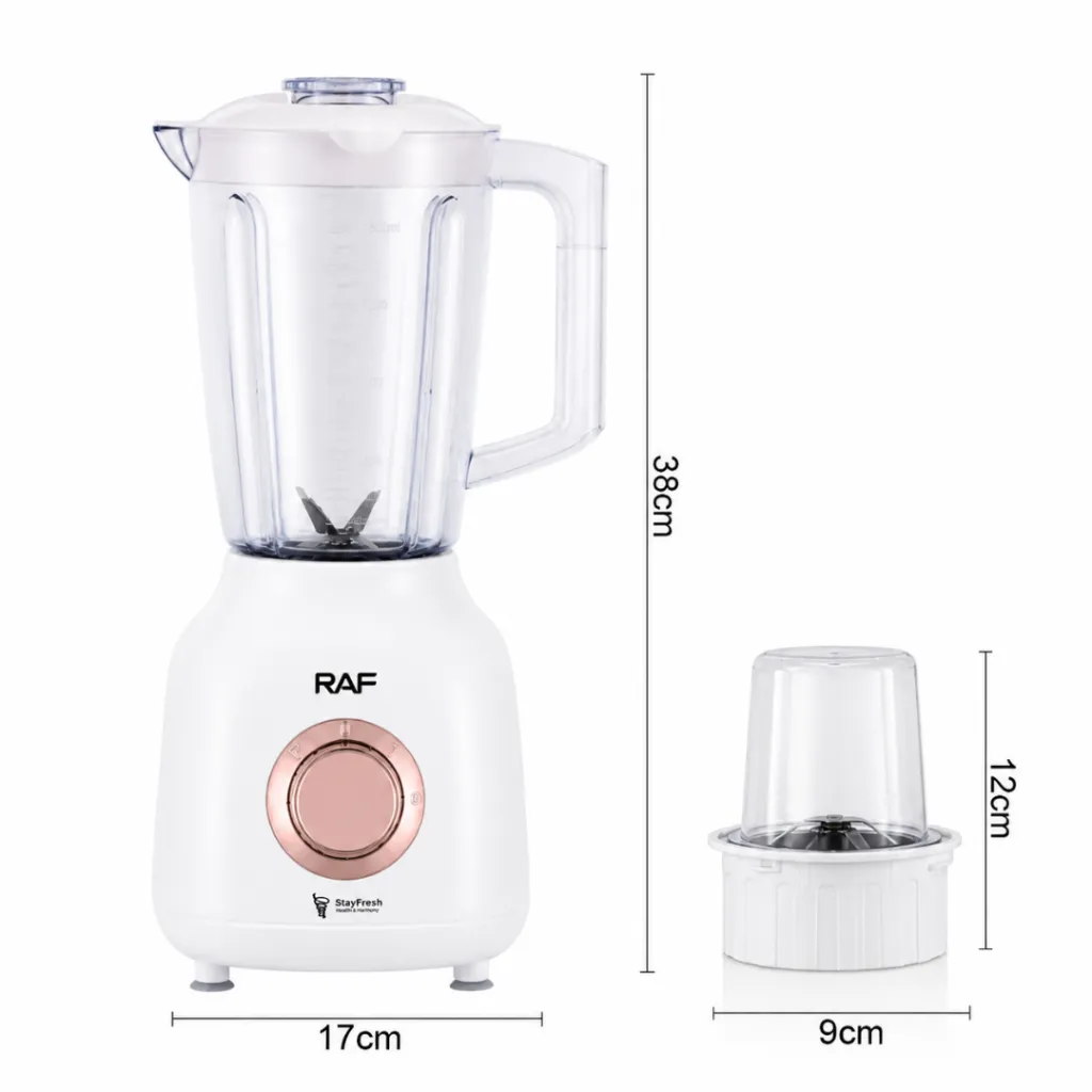Blender Avec Moulin A Epices 2 EN 1 RAF - 500 W - 1,6 L - Blanc (2).webp