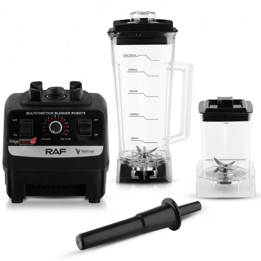 Blender Avec Moulin A Epices 2 en 1 RAF - 2400 W - 2,5 L - Noir (5).webp