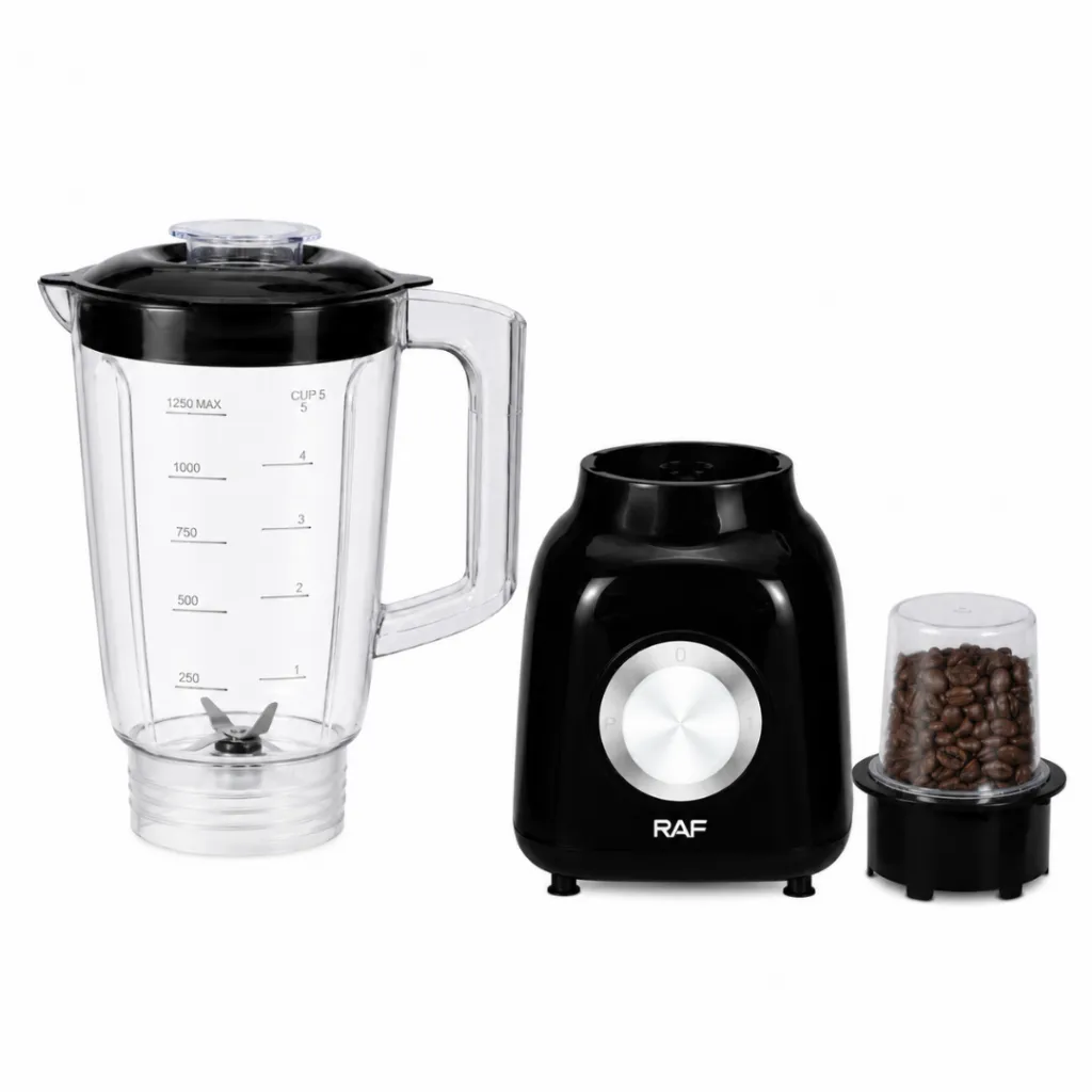 Blender Avec Moulin A Epices 2 EN 1 RAF - 350 W - 1,5 L - Noir.webp