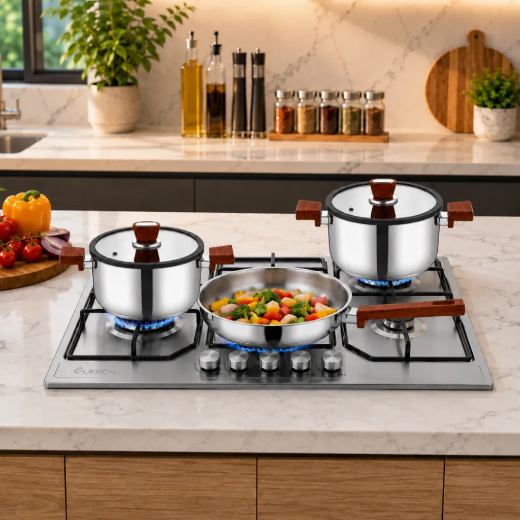 Batterie De Cuisine FALEZ 10 Pièces En Inox 1810 - Effet Bois (4).webp