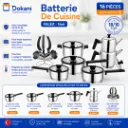 Batterie De Cuisine FALEZ 16 Pièces En Inox 1810 - noir.webp