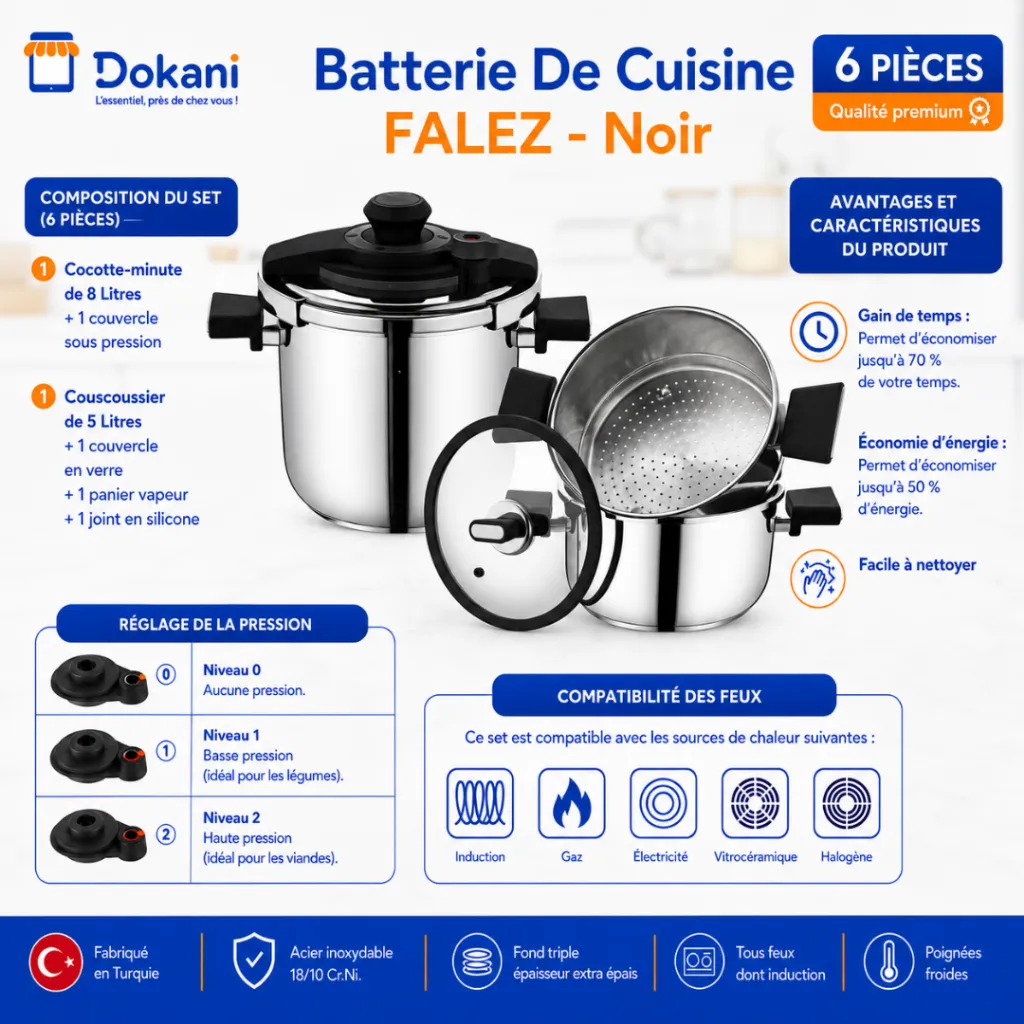 Batterie De Cuisine FALEZ 6 Pièces En Inox 1810 -Noir (2).webp