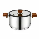 Batterie De Cuisine FALEZ 16 Pièces En Inox 1810 - Effet Bois (2).webp