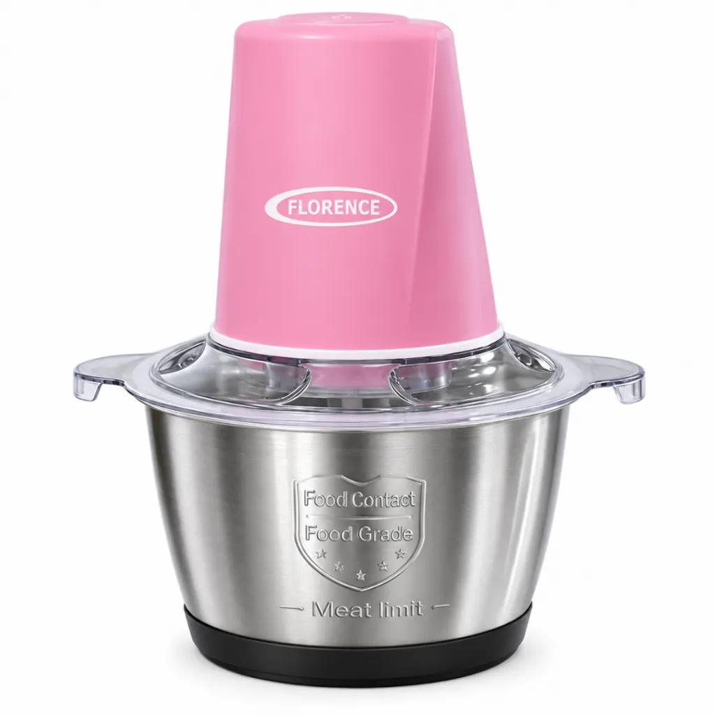Hachoir Multifonctions Florence - 2L- 400W - Rose (5).webp