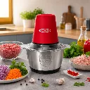 Hachoir Multifonctions Florence - 2L- 400W - Rouge.webp