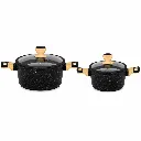 Batterie de Cuisine 10 Pièces Granit- Sizar - Noir (2).webp