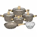 Batterie de Cuisine 10 Pièces Granit- Sizar- Grège (7).webp