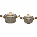 Batterie de Cuisine 10 Pièces Granit- Sizar- Grège (3).webp