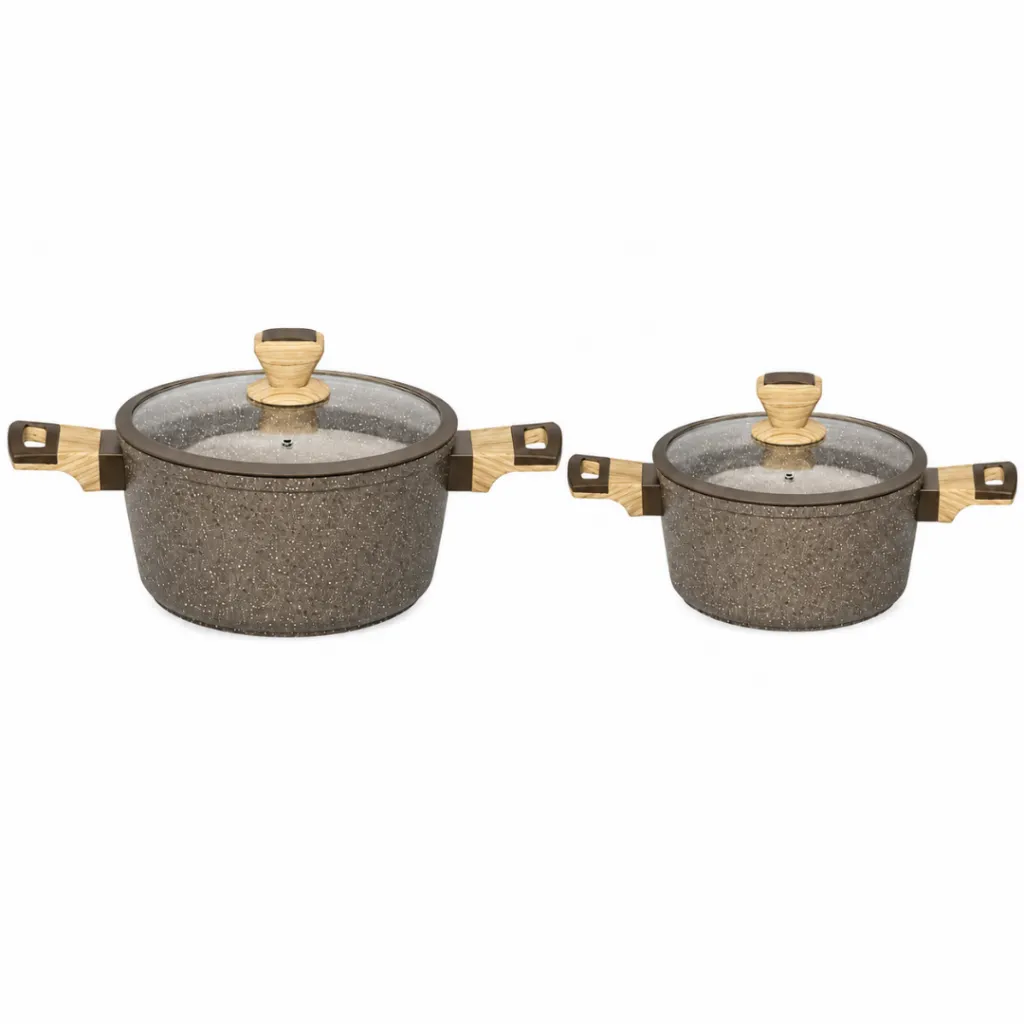 Batterie de Cuisine 10 Pièces Granit- Sizar- Grège (4).webp