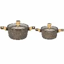 Batterie de Cuisine 10 Pièces Granit- Sizar- Grège (4).webp