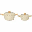 Batterie de Cuisine 10 Pièces Granit- Sizar - Blanc (3).webp