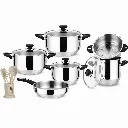 Batterie De Cuisine Sizar 17 Pièces En Inox 1810 - Noir (4).webp