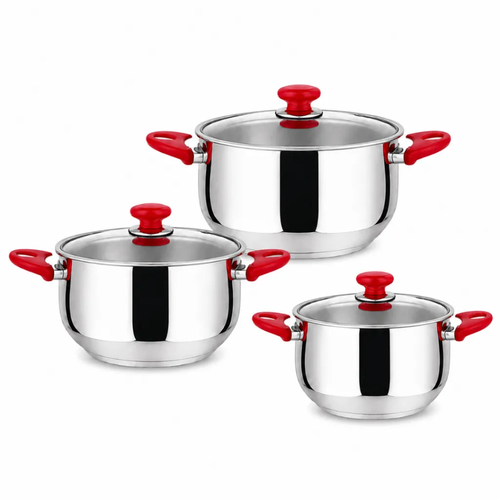 Batterie De Cuisine Sizar 17 Pièces En Inox 1810 - Rouge (3).webp