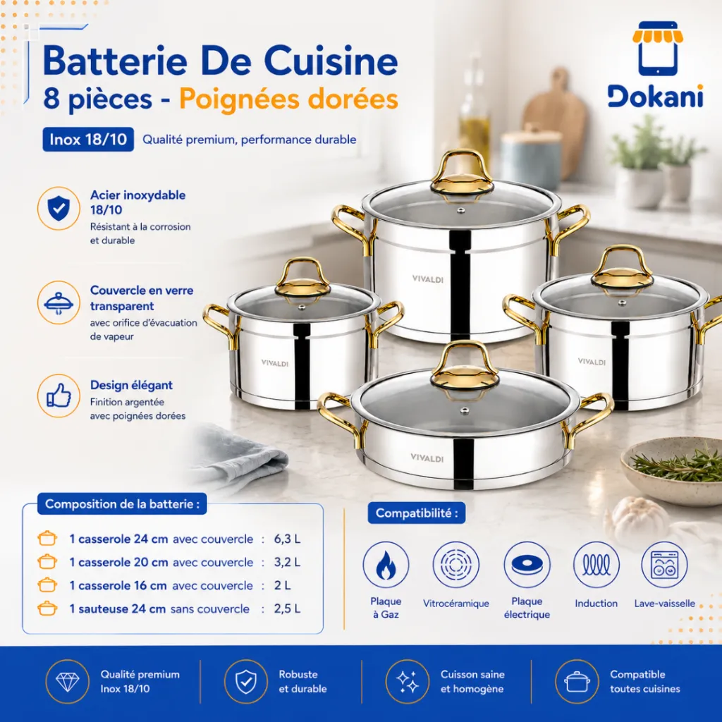Batterie de cuisine Vivaldi 8 pièces-Doré (2).webp