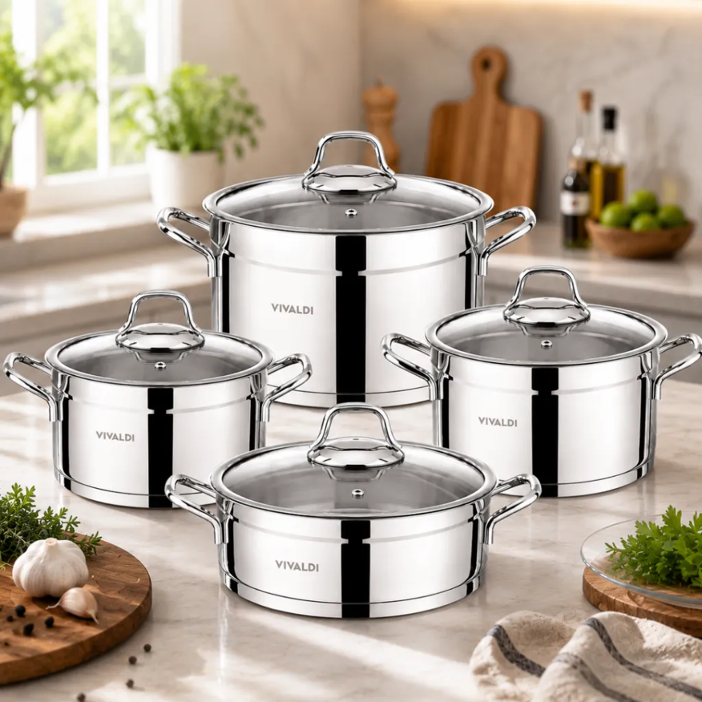 Batterie De Cuisine 8 pièces sedef- Poignées argent 1604-A (1).webp