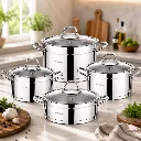 Batterie De Cuisine 8 pièces sedef- Poignées argent 1604-A (1).webp
