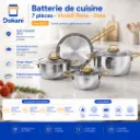 Batterie De Cuisine En Inox 1810 Vivaldi Perla- 7 pièces - Doré (1).webp
