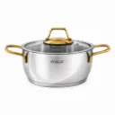 Batterie De Cuisine En Inox 1810 Vivaldi Perla- 7 pièces - Doré (5).webp