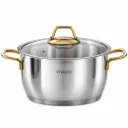 Batterie De Cuisine En Inox 1810 Vivaldi Perla- 7 pièces - Doré (4).webp
