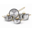 Batterie De Cuisine En Inox 1810 Vivaldi Perla- 7 pièces - Doré (3).webp